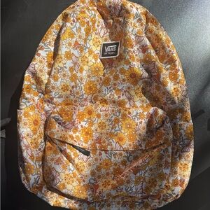 Vans Yellow and Orange Floral Backpack